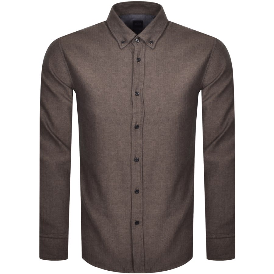 Alternative Image for ProductBOSS Mabsoot 1 Long Sleeved Shirt Brown1
